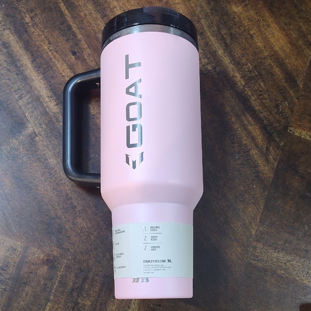 Stanley Pink Travel Quencher with Black Handle - Picture 3 of 6